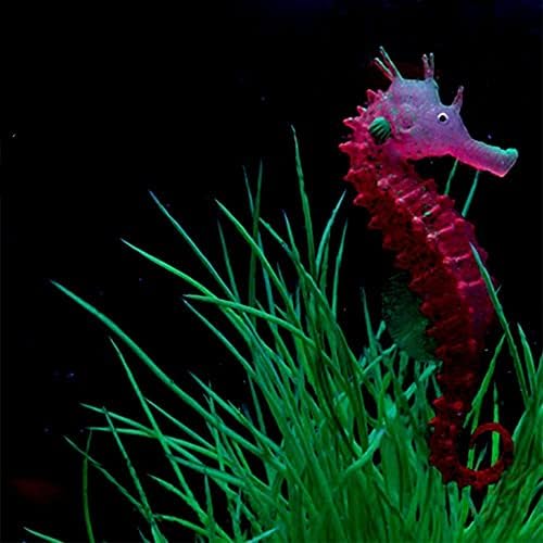 MinLia Silikon Yapay gece Aydınlık Hipokampus Akvaryum Aksesuarları Pet Malzemeleri Gece aydınlık Balık Tankı dekor