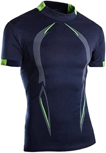 XXBR Egzersiz Gömlek Erkekler için, nem Esneklik Hızlı Kuru Aktif Atletik Spor Performans T Shirt Kas Egzersiz Tops