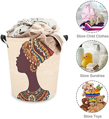 Çamaşır sepeti Afrikalı Kadın çamaşır sepeti Kolları İle Katlanabilir Sepet Kirli giysi saklama Çantası Yatak Odası,