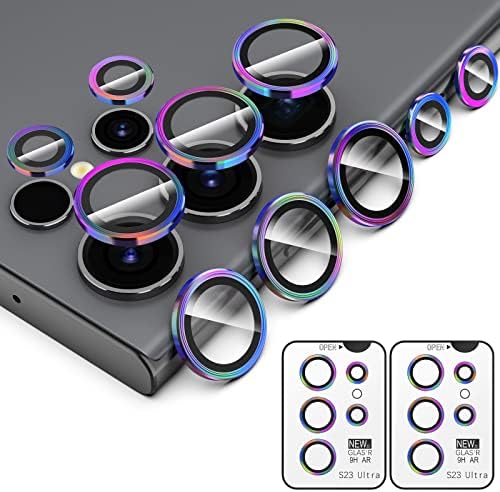 Simpeak 2 Paket Kamera Lens Koruyucu Samsung Galaxy S23 Ultra 5G 6.8 2023 ile Uyumlu, S23 Ultra 6.8 için Bireysel