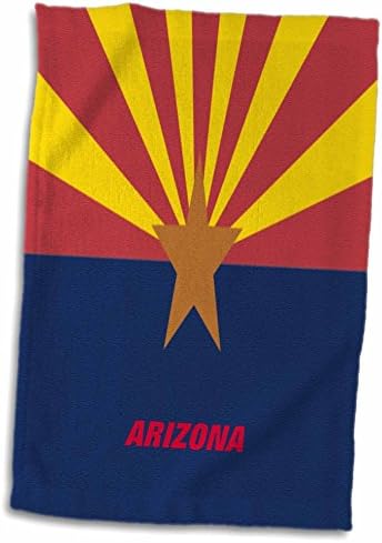 Arizona'nın 3D Gül Eyalet Bayrağı TWL_45069_1 Havlu, 15 x 22