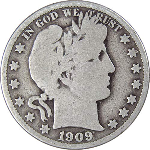 1909 Berber Yarım Dolar G İyi 90 % Gümüş 50c ABD Tipi Sikke Tahsil