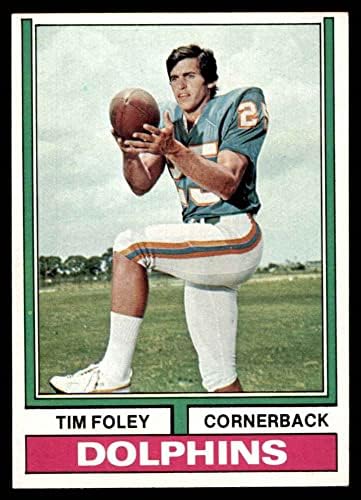 1974 Topps 38 Tim Foley Miami Dolphins (Futbol Kartı) VG Dolphins Purdue