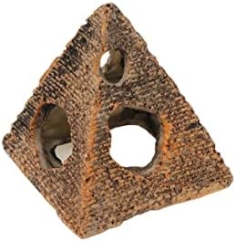UTALIND 2 Pcs Mısır Piramit Reçine Akvaryum Süsler, balık Karides Barınaklar Dinlenme Mağara Balık Tankı Malzemeleri