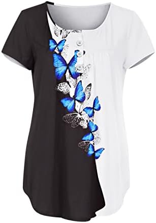 Yaz Tişörtleri Kadınlar için 2023 Yaz Rahat Şık Kısa Kollu T Shirt Çiçek Sevimli Tees Tshirt Moda Bluzlar
