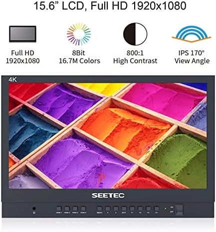 SEETEC ATEM156-CO 15.6 Canlı Yayın Yayın Direktörü lcd monitör 4 HDMI Girişi Çıkışı ile Taşınabilir Taşıma için video