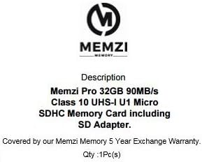 MEMZİ PRO 32 GB Sınıf 10 90 mb/s Micro SDHC Hafıza Kartı SD Adaptörü ile Motorola Moto M için, Z2 Oyun, E4 Artı, E4,