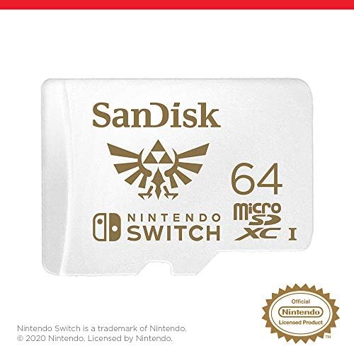 SanDisk 128GB microSDXC Kart, Nintendo-Switch-SDSQXAO - 128G-GNCZN için Lisanslı ve 64GB microSDXC Kart, Nintendo-Switch-SDSQXAT