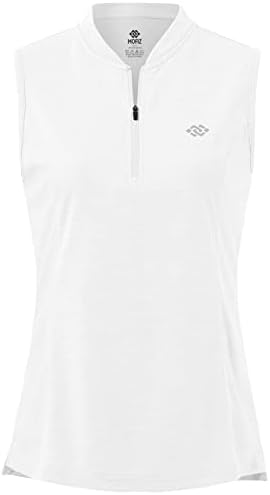 Kadın Kolsuz Tenis Gömlek golf gömlekleri Kadınlar için Hızlı Kuru UPF 50 + Güneş Koruma Spor T-Shirt Fermuarlı