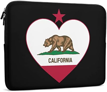 Kaliforniya Bayrağı Kalp dizüstü bilgisayar için kılıf çanta Taşıma çantası Evrak Çantası Dizüstü Koruyucu Kılıf Uyar