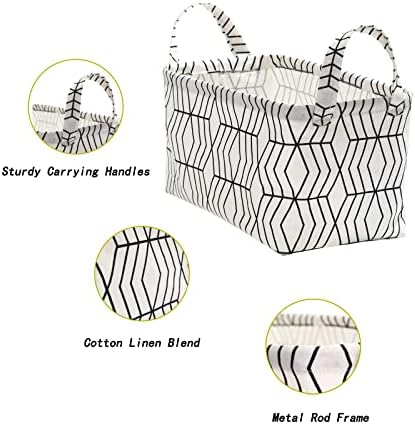 3'lü Saklama Sepeti Kutuları Halat Kulplu Kumaş Dekoratif Raf Sepeti Kapları Kreş Ev Ofis Dolabı için Katlanabilir
