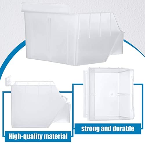 Plastik Slatwall eşya kutuları Şeffaf Asılı İstifleme Kapları PVC Slatwall için Küçük İstiflenebilir eşya kutuları
