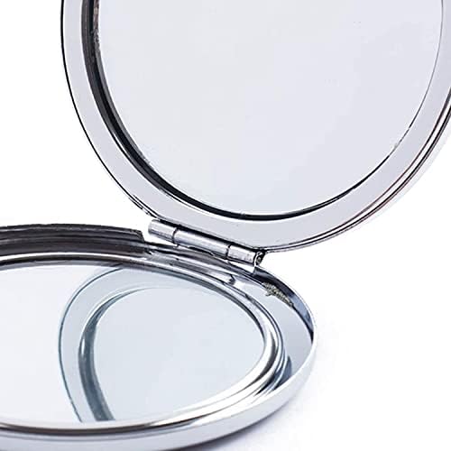 KRIVS Ayna Kozmetik Kompakt Çift Taraflı Katlanır Yüksek Dereceli Yuvarlak Metal Makyaj Küçük Ayna Çanta Seyahat Ayna