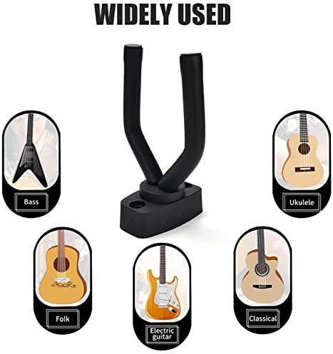 Gitar Duvar Askıları, 4 Paket Duvara Monte Gitar Tutucular, Bas Akustik Elektro Gitar Teşhir Standları Yaylı Çalgılar