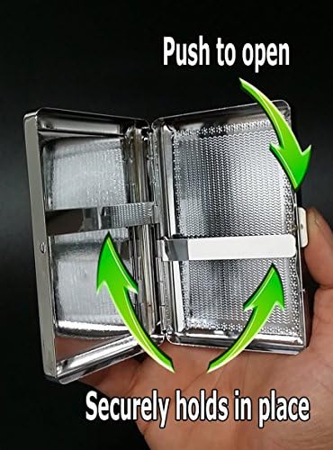 Sepet Topu Cinas Em1 Kalça Gümüş Sigara Durumda Kımlık Tutucu Metal Cüzdan 4 X 2.75 RFID Koruma
