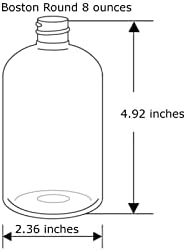 Boş Şampuan Şişeleri - 8 oz - 6 Paket - Pompa Şişeleri Dağıtıcı Sabun Krem Losyon Jel-Amber PET Boston Yuvarlak Siyah