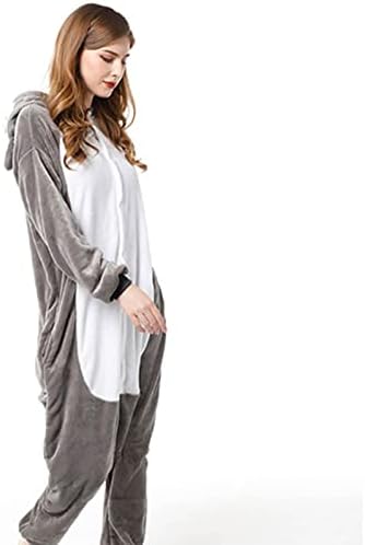 Unisex Yetişkin Onesies hayvanlı pijama Tek Parça Cosplay Kostüm Pijama Uzun Kollu Tulum Gecelik Pijama