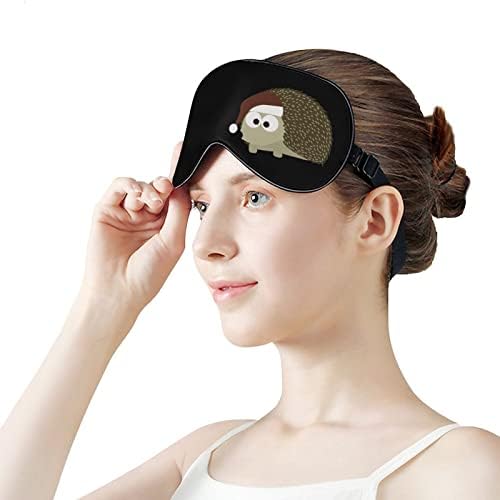Santa Kirpi Uyku Maskesi Ayarlanabilir Kayış ile Yumuşak Göz Kapağı Karartma Körü Körüne Seyahat Relax Şekerleme