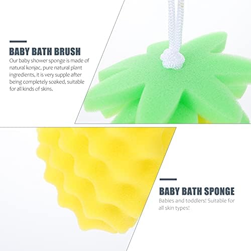 DOITOOL Vücut Fırçalayın 2 adet Yumuşak Duş Yenidoğan Ananas Puf Ultra Fırça Havlu Ölü Şekil Çıkarma Temizleme Eğlenceli