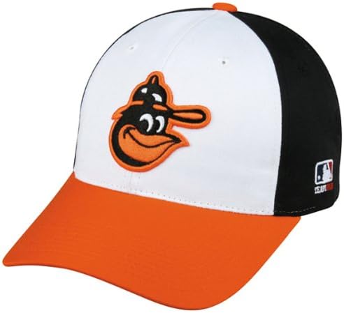 MLB Cooperstown YETİŞKİN Baltimore ORİOLES Wht / Orng / Blk Şapka Kap Ayarlanabilir Velcro DİMİ Gerileme