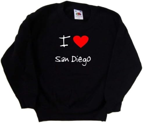 Kalbi Seviyorum San Diego Siyah Çocuk Sweatshirt