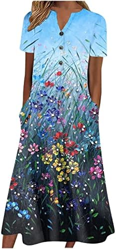 FQZWONG Yaz Elbiseler Kadınlar için 2023 Casual Uzun Parti Kulübü Plaj Tatil Güneş Elbiseler Moda Vintage Maxi Seksi
