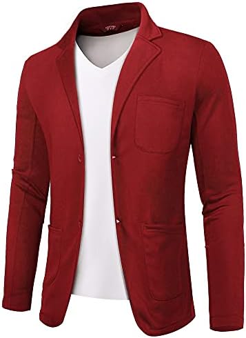 COOFANDY Erkek Rahat Spor Mont Hafif Slim Fit Takım Elbise Blazer Ceket İki Düğme Yaka Blazer