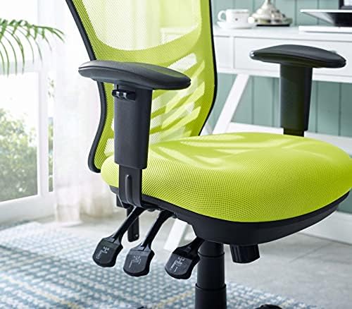 Yeşil renkte Modway Mafsallı Ergonomik fileli ofis koltuğu