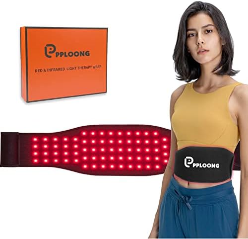 PPLOONG kırmızı kızılötesi ışık tedavisi kemer cihazı için vücut ağrı kesici giyilebilir bel Wrap ile zamanlayıcı