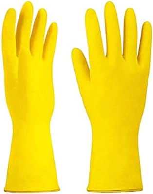 Lateks eldiven 1 Çift Kullanımlık koruyucu eldivenler, mutfak Temizliği için, Çalışma, Boyama, Bahçe, Evcil Hayvan