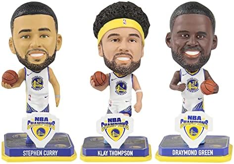 Stephen Curry , Klay Thompson ve Draymond Green Golden State Warriors 2022 NBA Şampiyonları Mini Büyük Kafa 3'lü Paket