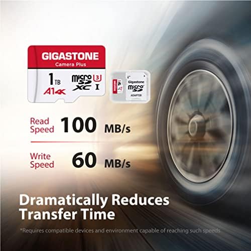 Gigastone 1 TB Micro SD Kart, Kamera Artı, GoPro, Aksiyon Kamerası, Spor Kamerası, A1 Akıllı Telefon için Uygulamayı