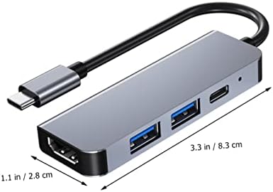 SOLUSTRE 2 adet 4 Alüminyum Video Tipi Pro ile Şarj ve Tablet-in-Cihazlar Uyumlu-için Adaptörü Tipi-Genişleme C USB-c