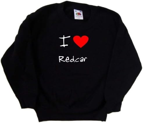I Love Heart Kırmızı Araba Siyah Çocuk Sweatshirt
