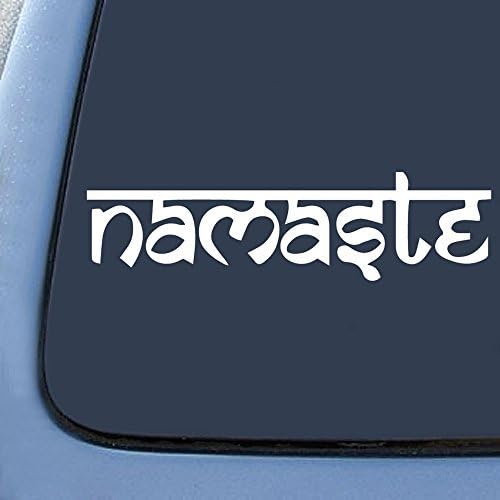 Crawford Graphix Namaste-Tibet Buda-Sticker Çıkartma Dizüstü Araba Dizüstü 6 (Beyaz)