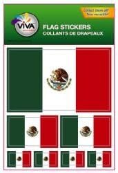 Meksika Ülke Bayrağı 7 Farklı Boyutta Koleksiyon süslü çıkartmalar Pakette Yeni
