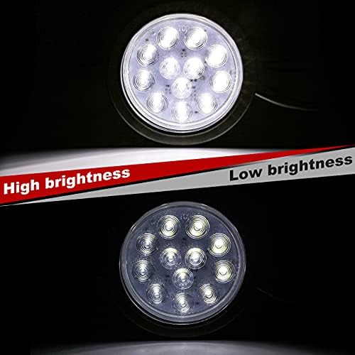 ALAVENTE 4 Yuvarlak Beyaz 12V LED far park lambaları Dönüş Dur Fren Römork ışıkları RV Kamyon için 4 adet…