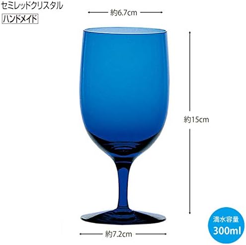 Toyo Sasaki Glass L50-128CULM Kadeh, Mavi, 10,1 fl oz (300 ml), Tockata, Japon malı