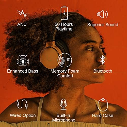 U Evolve Kablosuz Kulaklıklar, Lüks Bellek Köpük Yastık Kulak Yastıkları, Yüksek Kaliteli Ses Derin Bas Aktif Gürültü