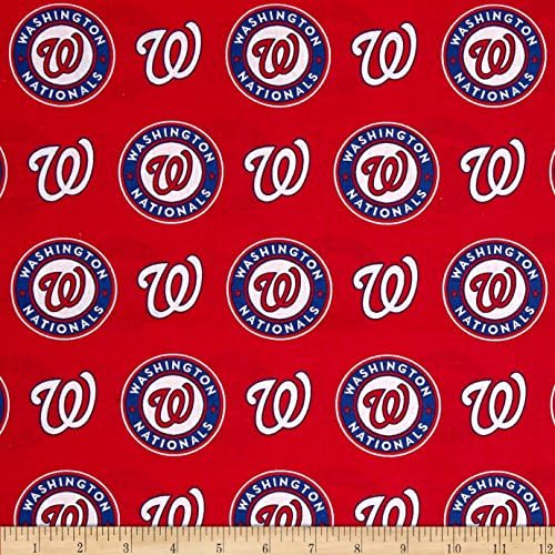 Yorgan kumaşı Gelenekler MLB Pamuk Çuha Washington Nationals Kırmızı/Mavi yorgan kumaşı Bahçesinde Tarafından, Kırmızı