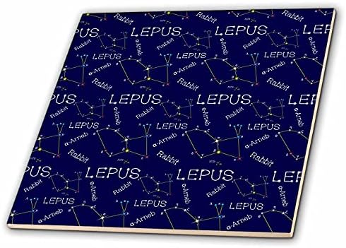 3dRose Güney takımyıldızı Lepus veya tavşan. Ana veya alfa yıldızı Arneb Fayansları (ct_349338_1)