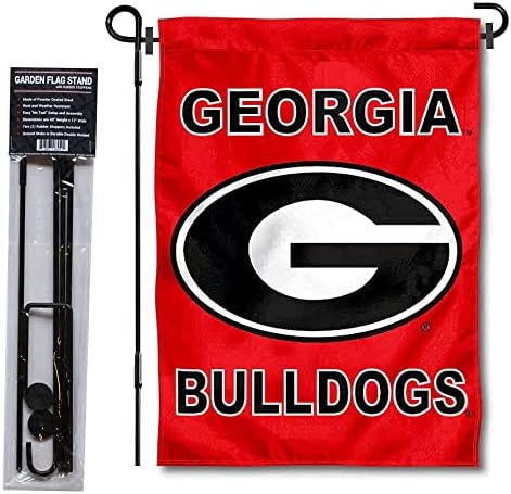 UGA Bulldog Yard Bayrak ve Bayrak Standı direk Tutucu Seti