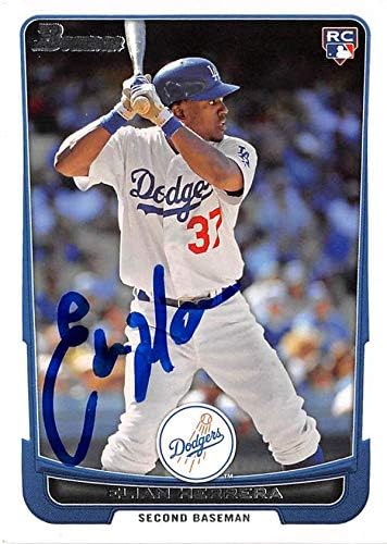 İmza Deposu 653426 Elian Herrera İmzalı Beyzbol Kartı-Los Angeles Dodgers - 2012 Bowman Çaylak No. 51