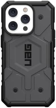 URBAN ARMOR GEAR UAG iPhone 14 Pro Kılıf 6.1 Pathfinder Silver - MagSafe Koruyucu Kapak ve 6.1 Premium Temperli Cam