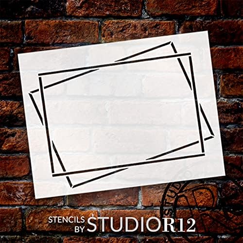 StudioR12 tarafından Çift Geometrik Uzun Dikdörtgen Çerçeve Şablon - Boyut Seç-ABD Yapımı-Zanaat DIY Ev Dekoru / Yeniden