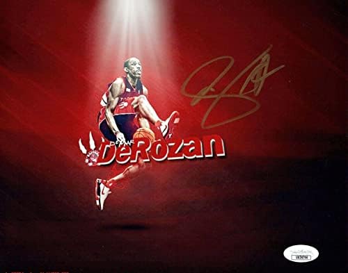 DeMar DeRozan, JSA COA İmzalı NBA Fotoğrafları ile 8x10 Basketbol Fotoğrafı İmzaladı
