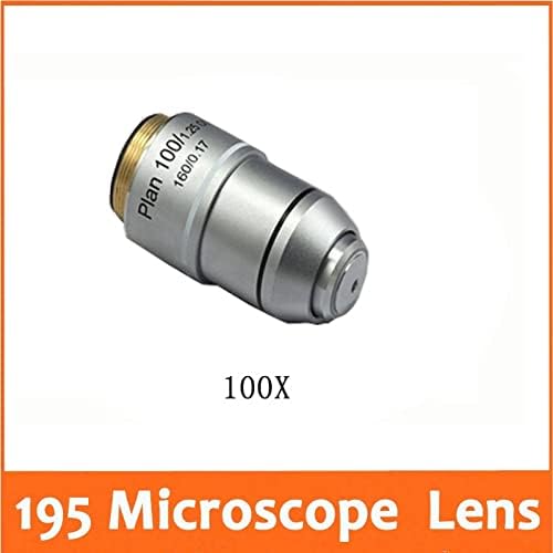 RADHAX Mikroskop Kiti 100X L=195 Planı Renksiz Biyolojik Mikroskop Objektif Lens Mikroskop Lens Adaptörleri