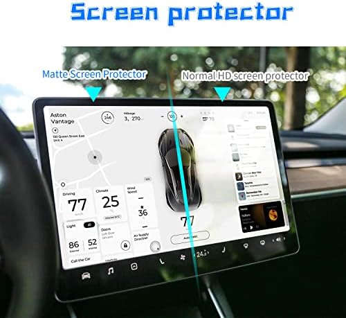 jeseny Paketi-1 Tesla Modeli 3 Model Y için Mat Ekran Koruyucu, 15İn Çizilmez Araba Merkezi Kontrol Dokunmatik Ekranı,