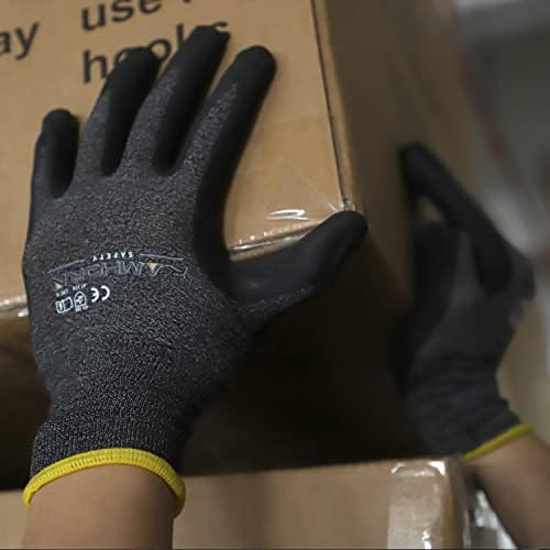 RAMHORN iş güvenliği eldiveni Koruyucu Endüstriyel Eldiven Nitril Kaplama Dayanıklı Akıllı Dokunmatik koruyucu eldiven