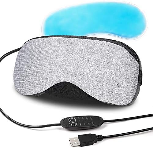 Taşınabilir Soğuk ve Sıcak USB ısıtmalı Buharlı Göz Maskesi + Uyku, Göz Şişliği, Kuru Göz, Yorgun Gözler ve Zaman